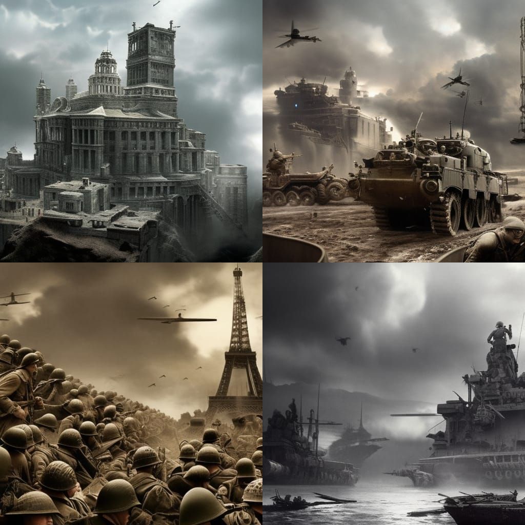 Epic WWII Digital Matte Painting