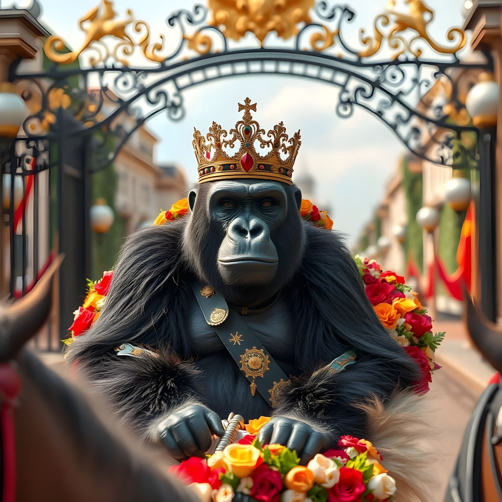 Gorilla Queen Coronation Parade in 3D