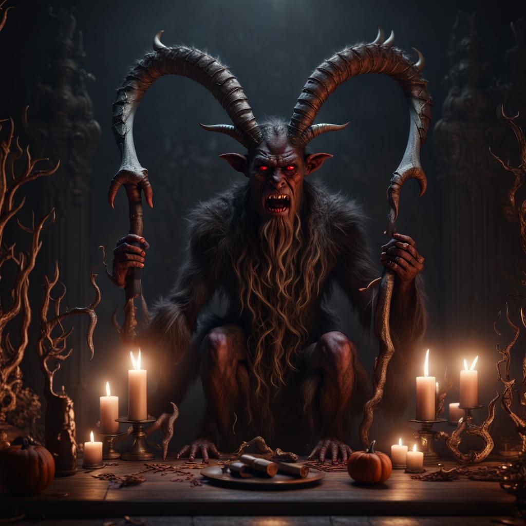 Krampus Emerges on Halloween Night