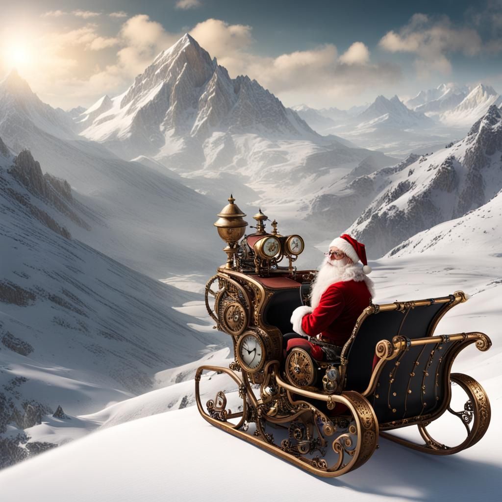 Steampunk Santa Claus Sleigh Ride