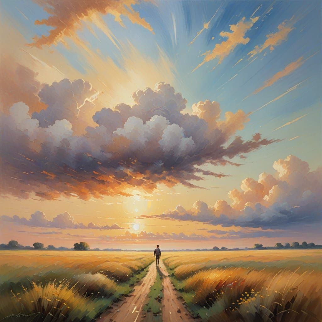 Surreal Ethereal Landscape in Soft Focus Impressionism