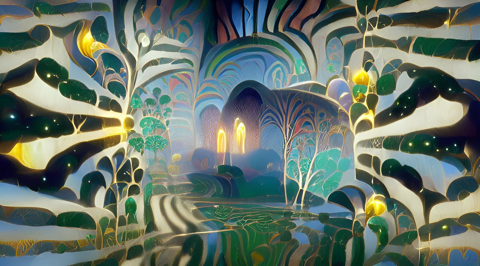 Symbolic Psychedelic Art: Digital Illustration in VRay