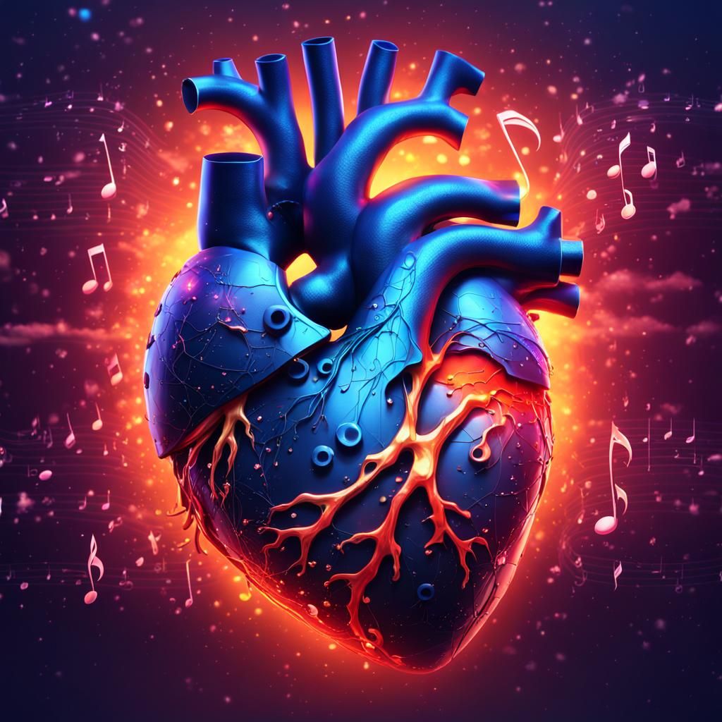 Bioluminescent Heart Beats to Music in Vibrant Colors