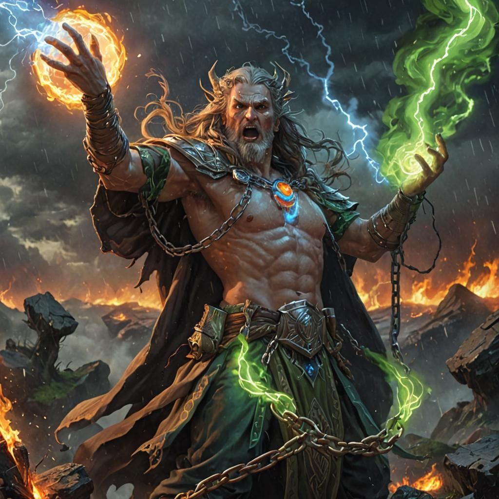 Druid Conjures Elemental Storm Against Archnemesis