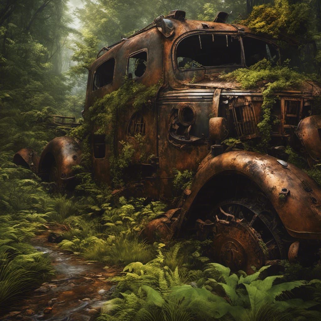 Post-Apocalyptic Google Logo Reclaimed by Nature