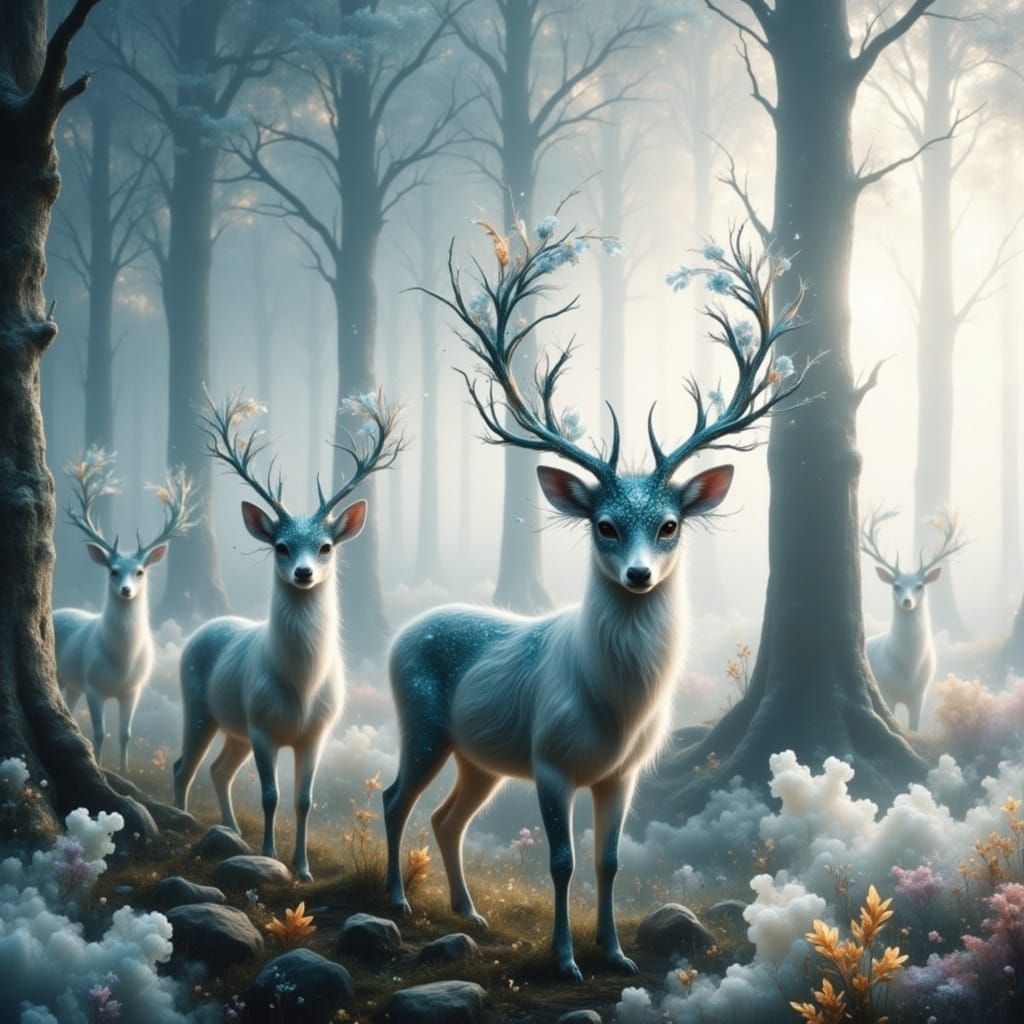 Mystical Forest Masquerade Ball with White Deer