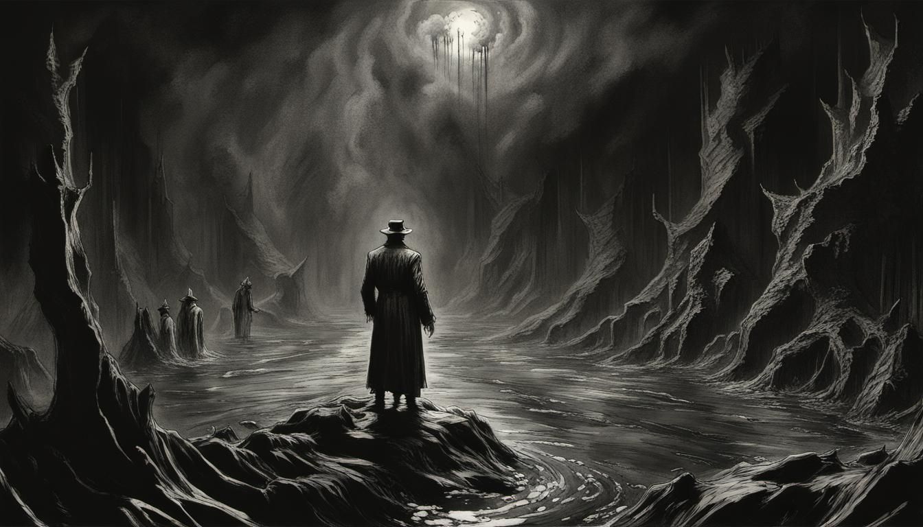 8k resolution concept/art by Greg Rutkowski/William Blake/Jim Lee;
"Step inside the (midnight whirlpool:1.3) lawless lan...