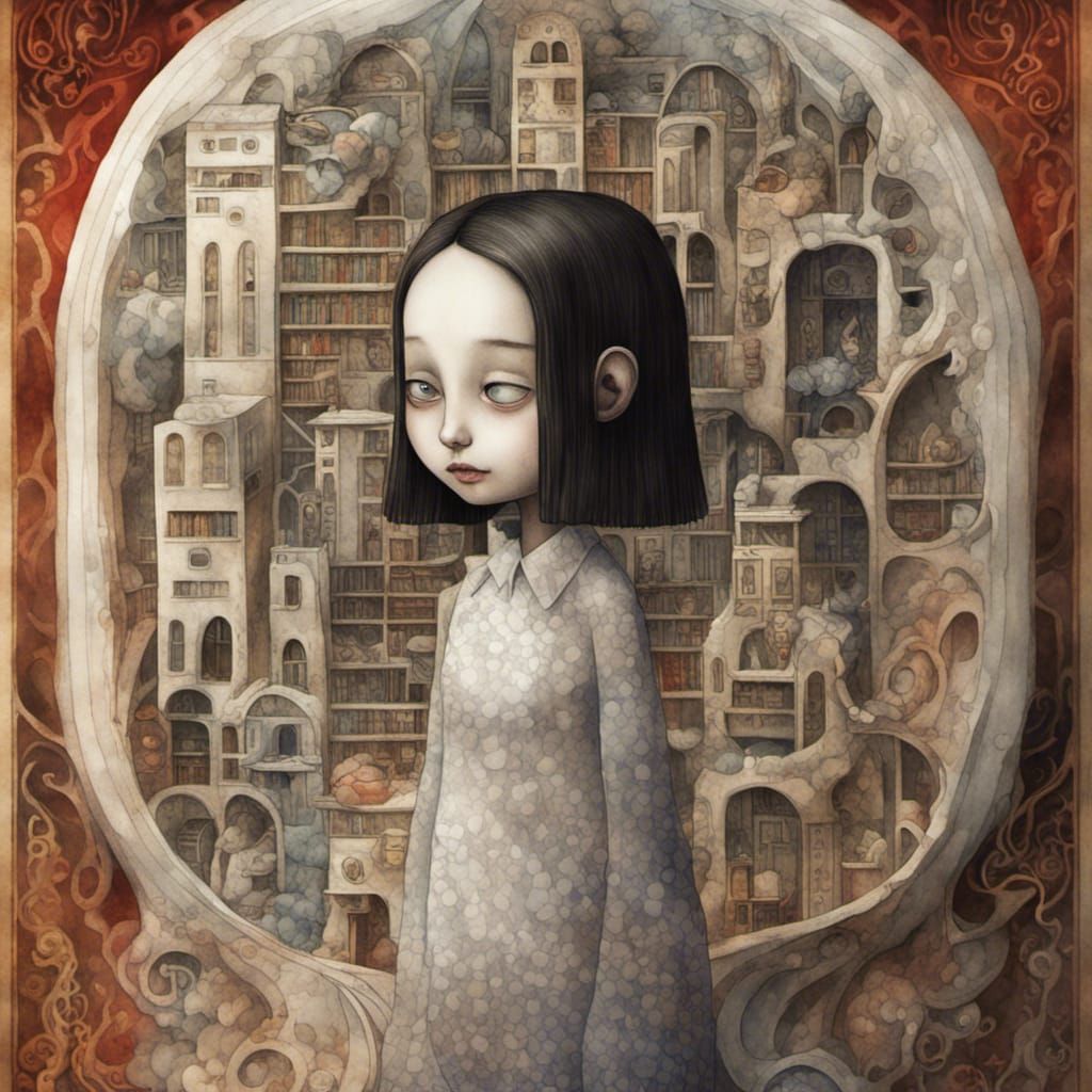 Silence as Truth: A Surreal 3D Storybook Illustration