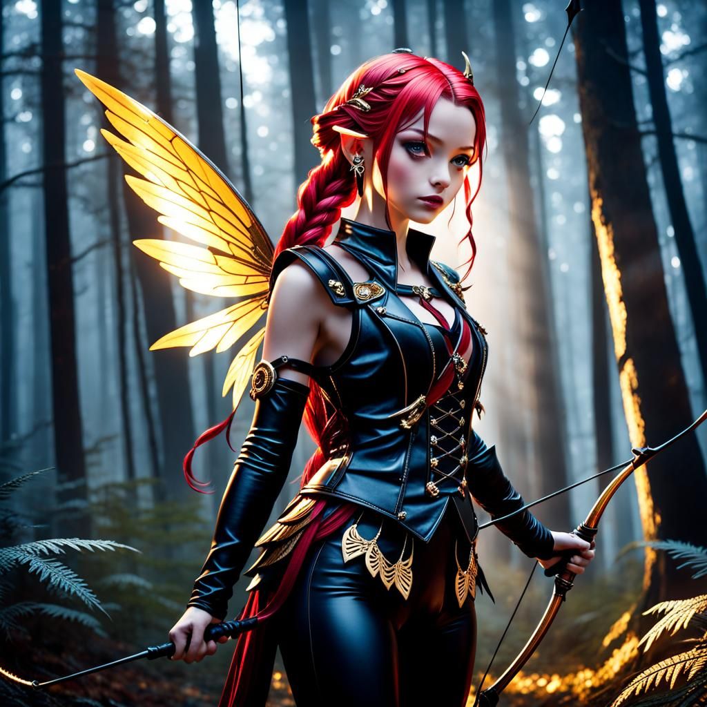 Fantasy Fairy Portrait in Gothic Style