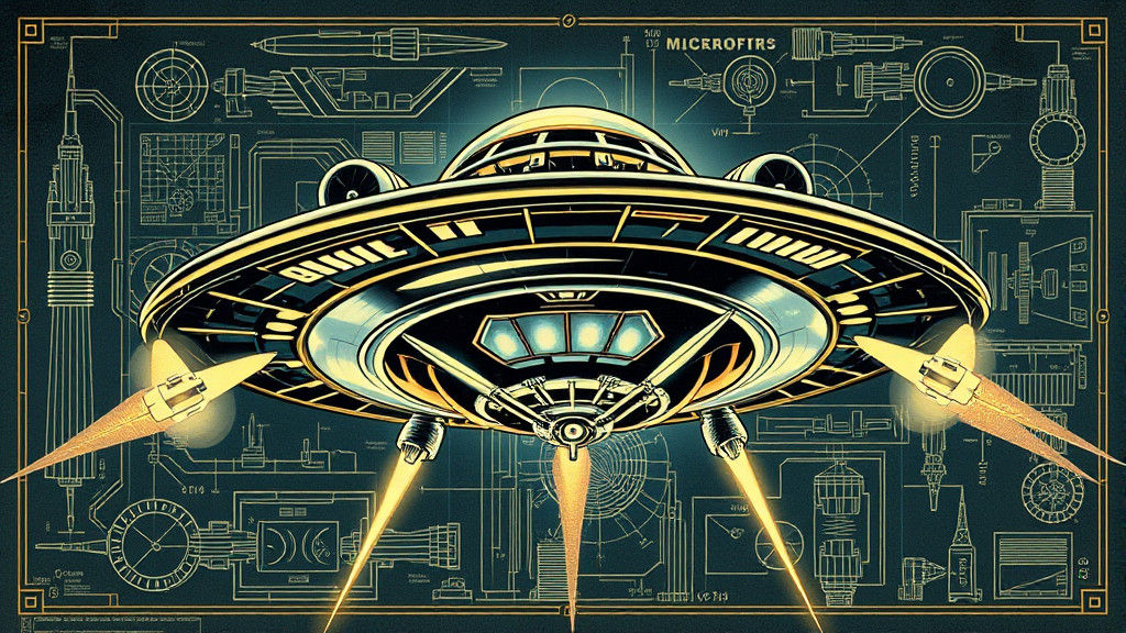 UFO Blueprint Comic Book Cover Art