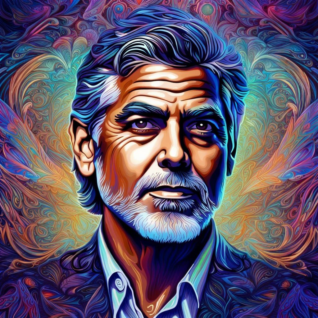 portraite of george clooney