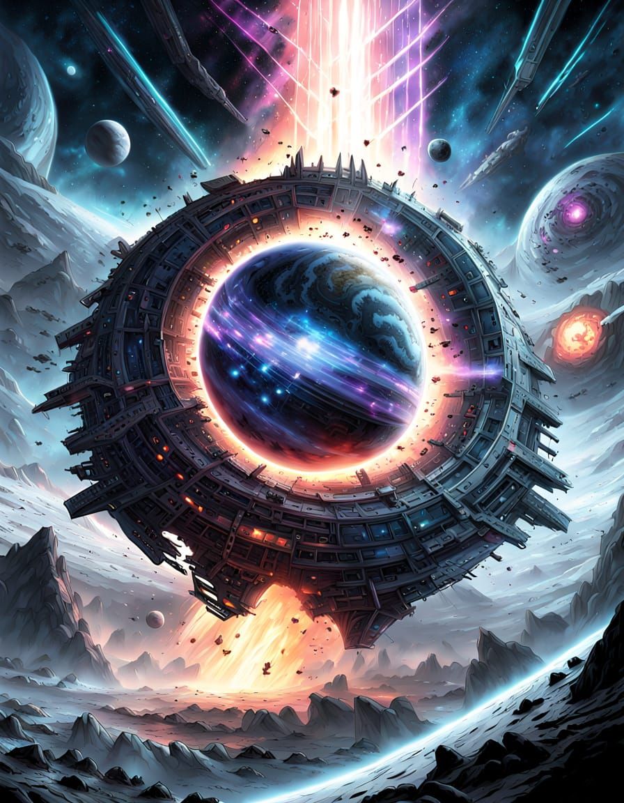 Cosmic Horror: Planet Destruction and Debris Orbiting Star