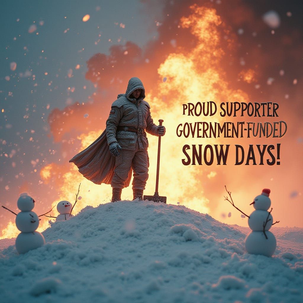 Winter Warrior in Snowy Battle