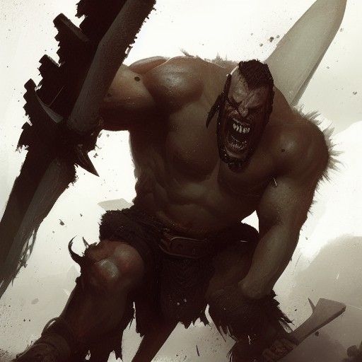 Sinister Goliath Barbarian Digital Painting