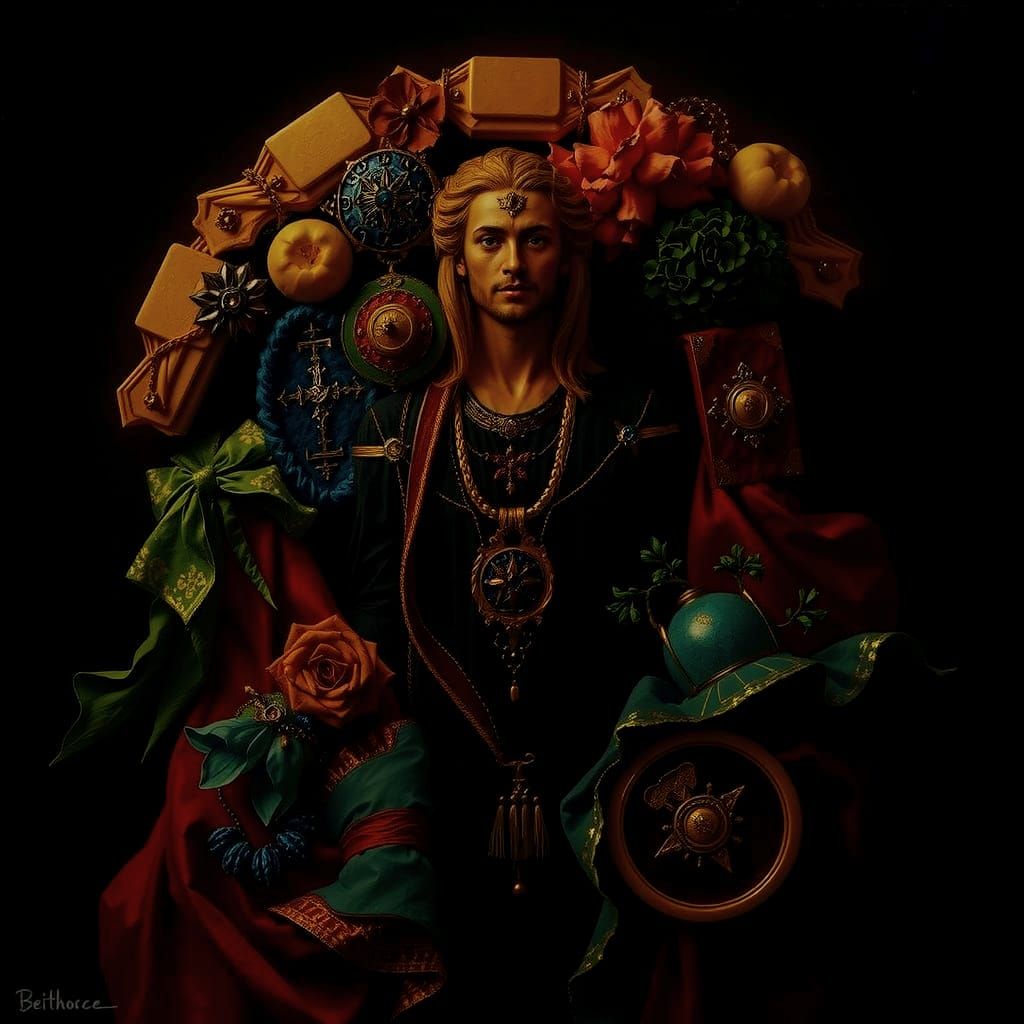 Allegorical Masterpiece Painting of Beauty and Truth