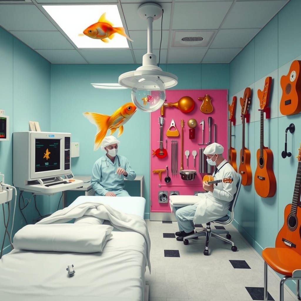 Surreal ER with Goldfish Doctors and Music Panels