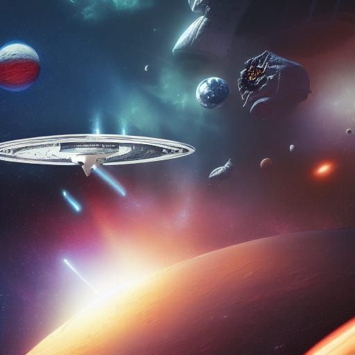 Fantastical Deep Color Space Concept Art