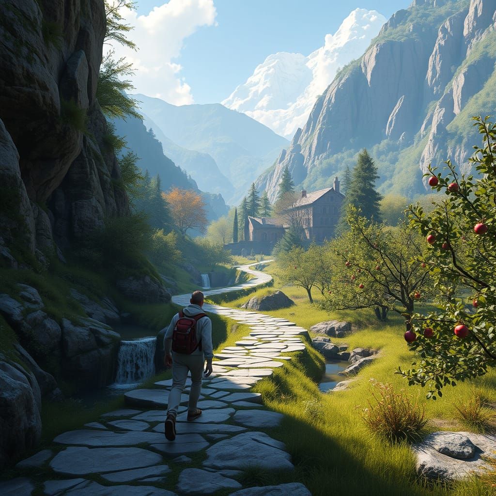 Serene Walker Embarks on Whimsical Journey Through Val di No...