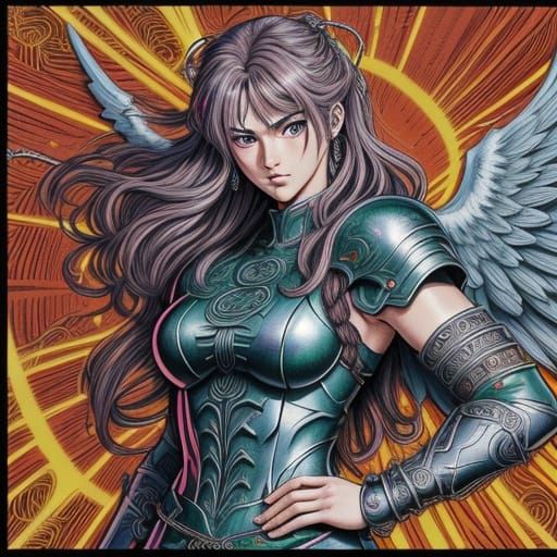 Manga. 90's manga style art. Detailed manga drawings. Valkyr...