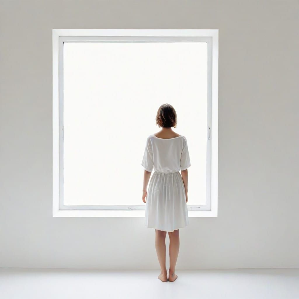 Beautiful Minimalist Portrait in Watercolour Style