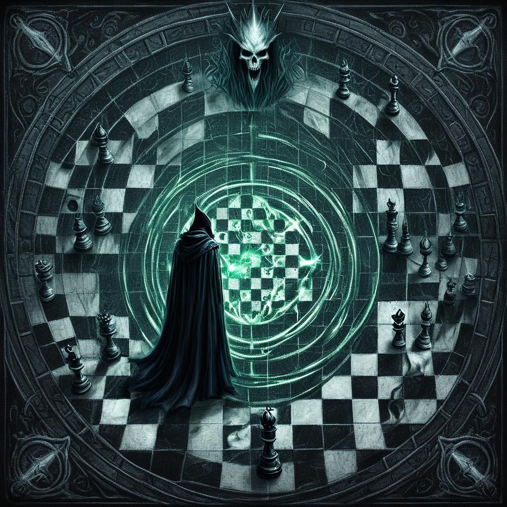 Warlock Summons Evil Chessboard in Dark Ritual