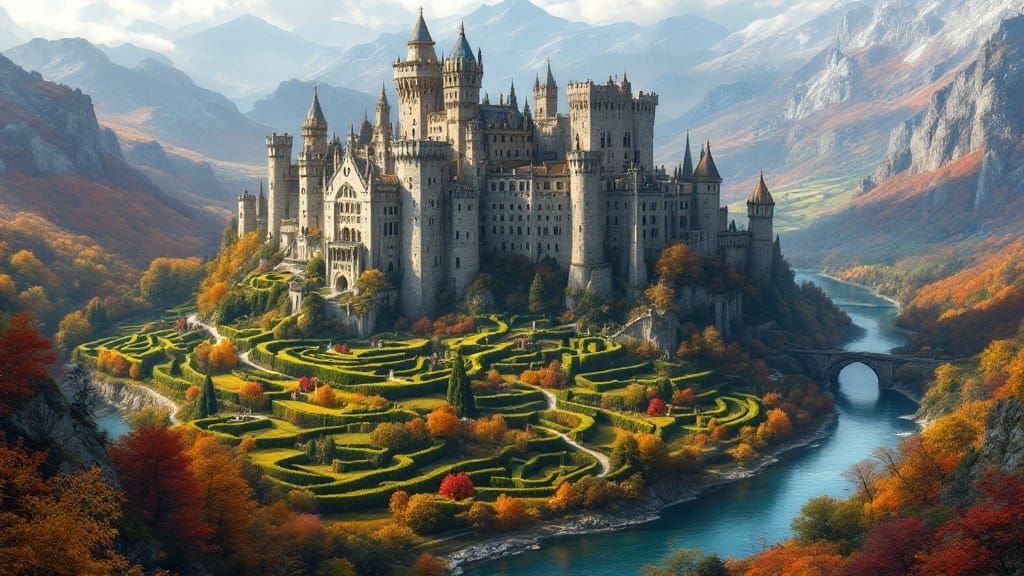 Gargantuan Castle Unfolds from the Landscape