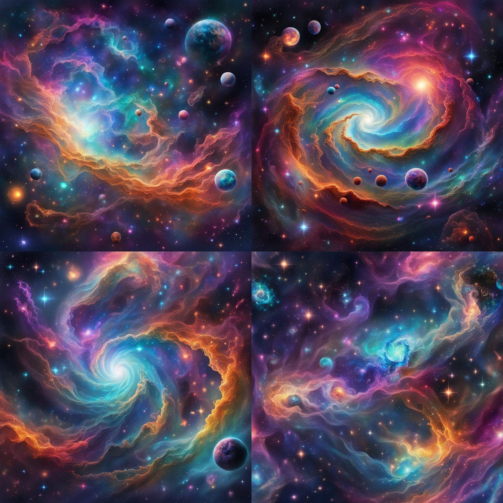 Holographic Nebula Galaxy by Pablo Amaringo Style