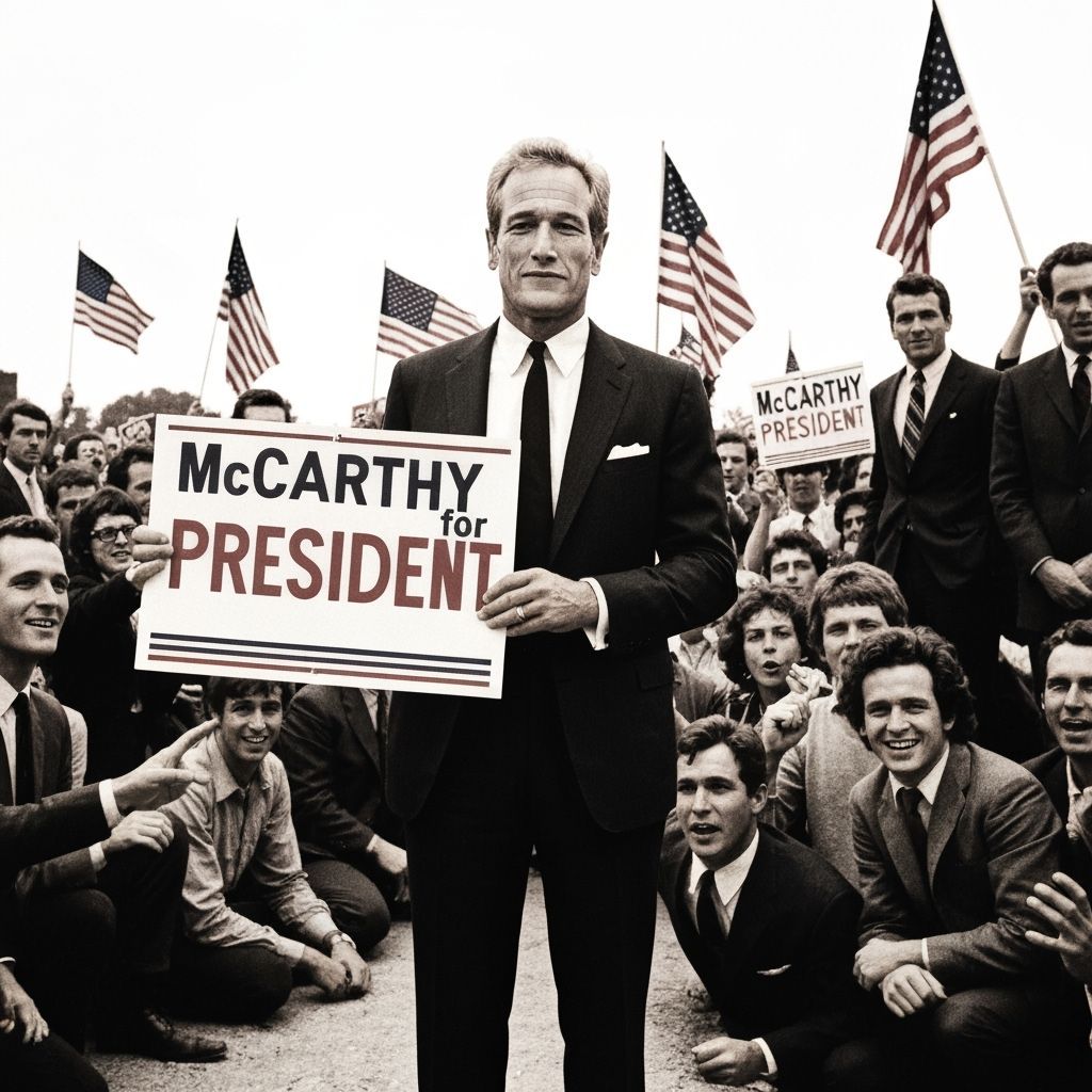 Paul Newman at 1968 McCarthy Campaign Rally