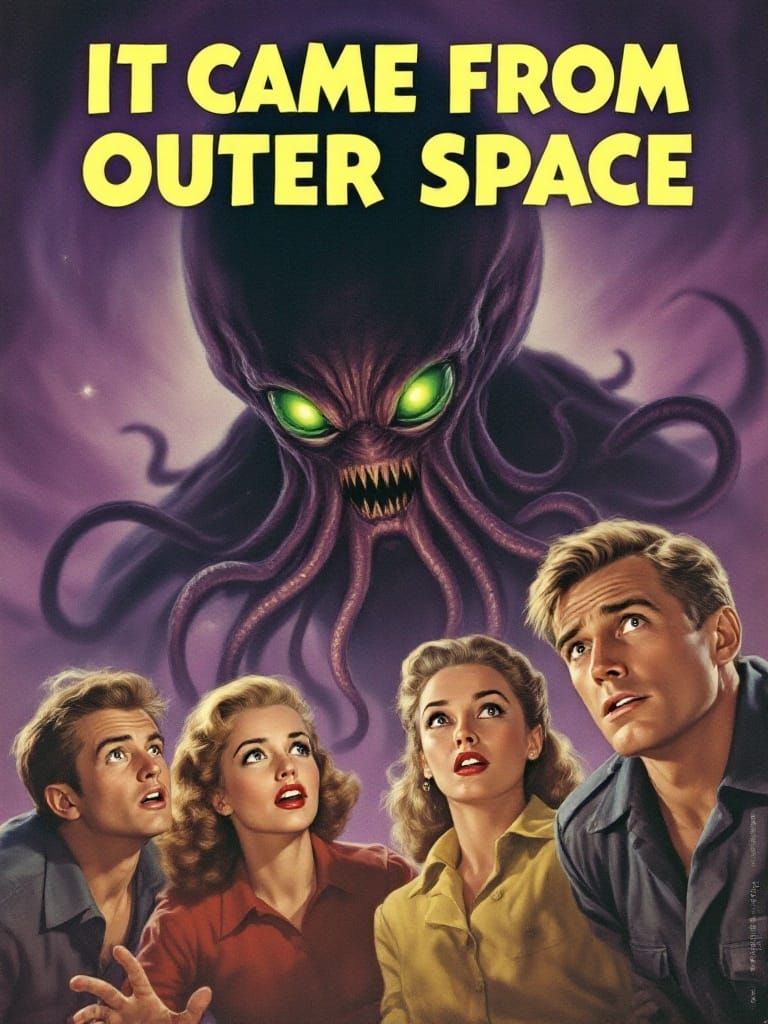 Fearful Heroes Face Alien Menace in Retro Sci-Fi