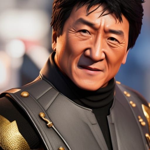 Jackie Chan as Fortnite Skin: Digital Art