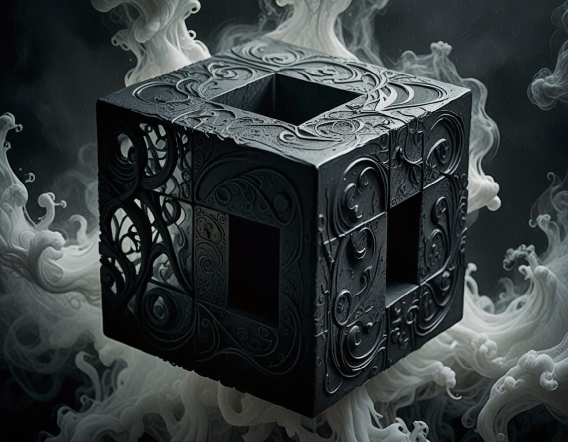 Dark, High-Tech Artwork in Pastel Tones