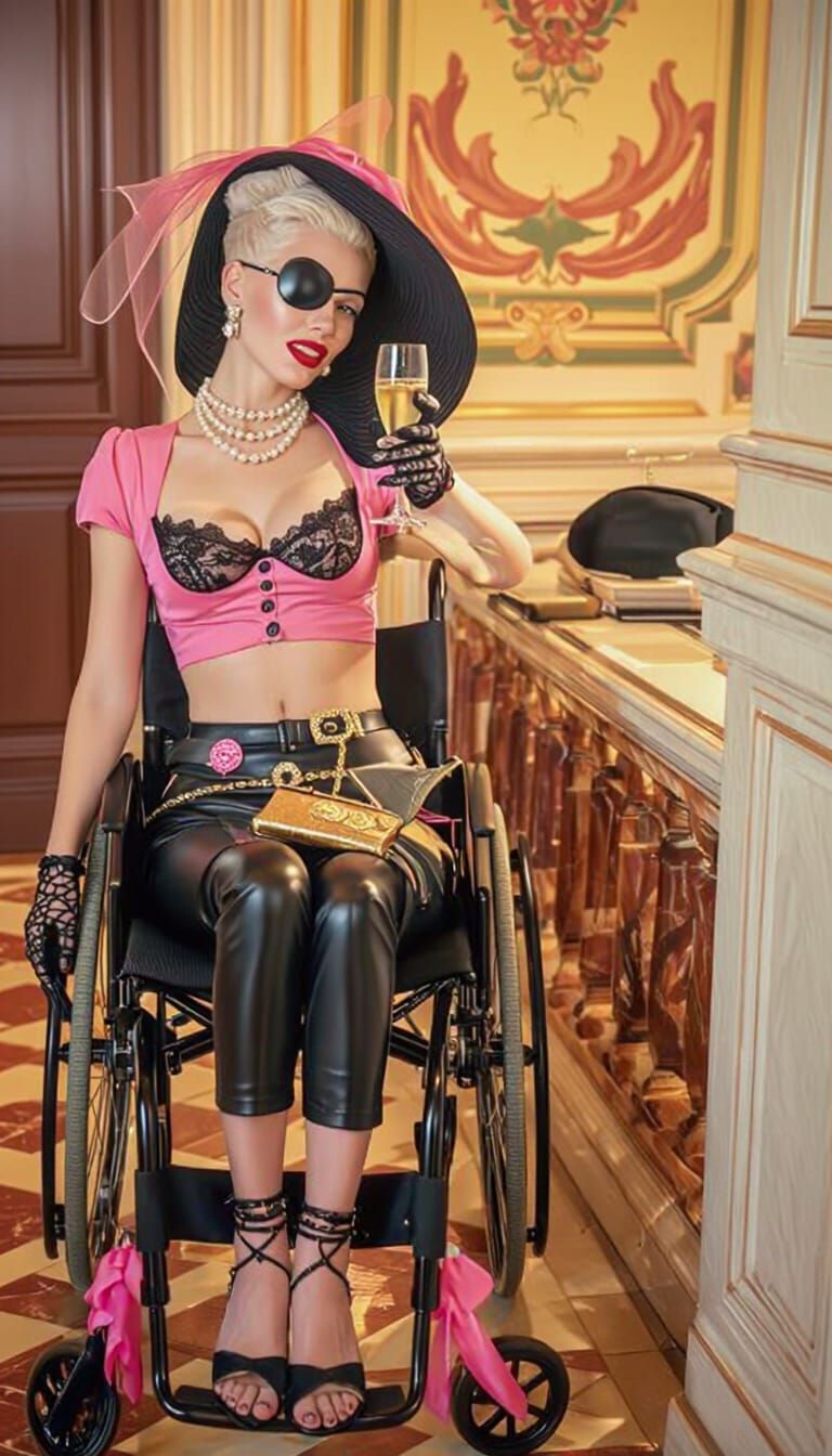 Albino Woman in Italian Palace, Hyperdetailed Digital Art