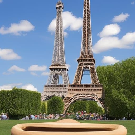 Cheese Sculpture Museum with Cheese Eiffel Tower