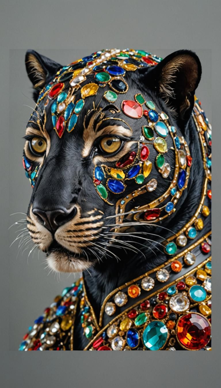 BLACK,HIGHLY GLOOSED,PORCELAIN,GLASS,LUXERY PANTHER,BEAUTIFU...