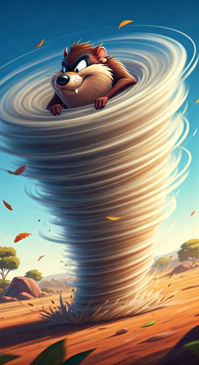 Tasmanian Devil Creates Looney Tunes Whirlwind