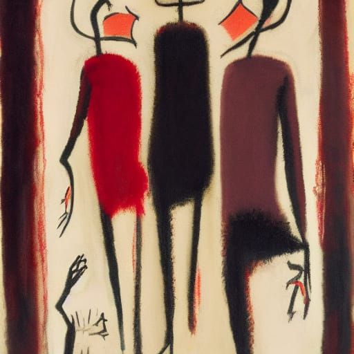 Expressionist Art: People Losing Wallets & Chains in Somber ...