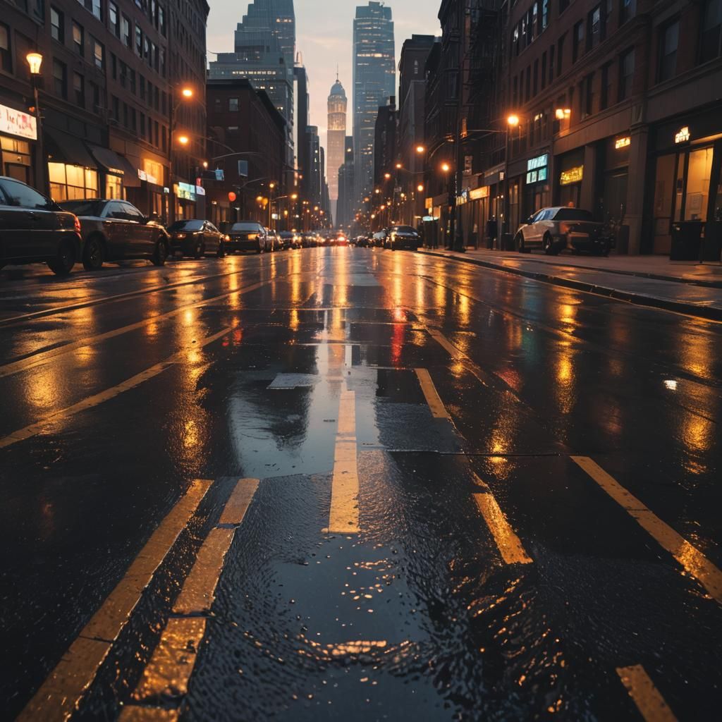 Philadelphia Cityscape at Dusk in Cinematic Style