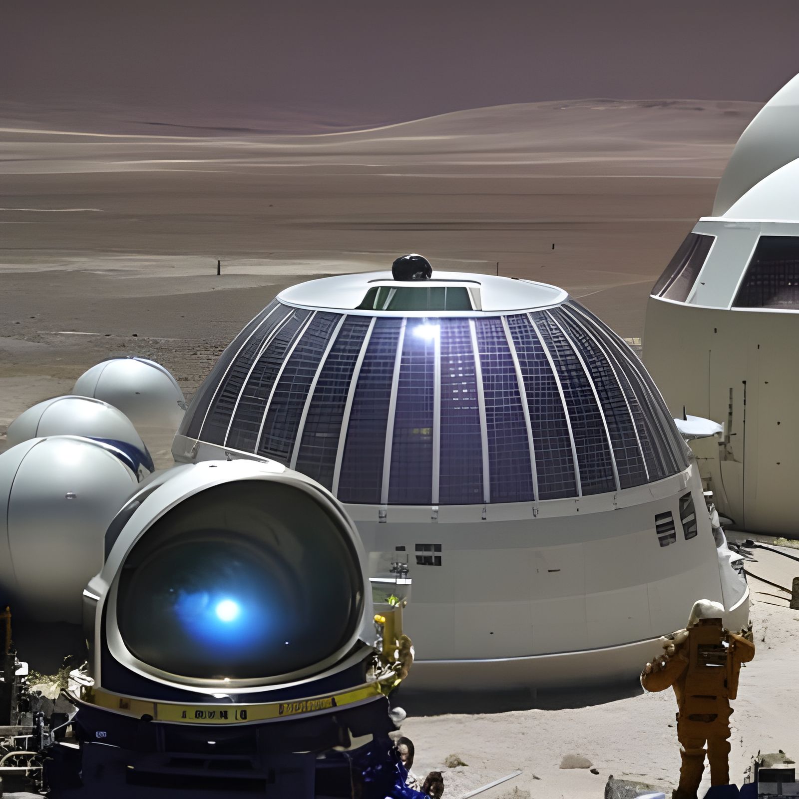 Futuristic Mars Colony: Astronauts Explore the Red Planet