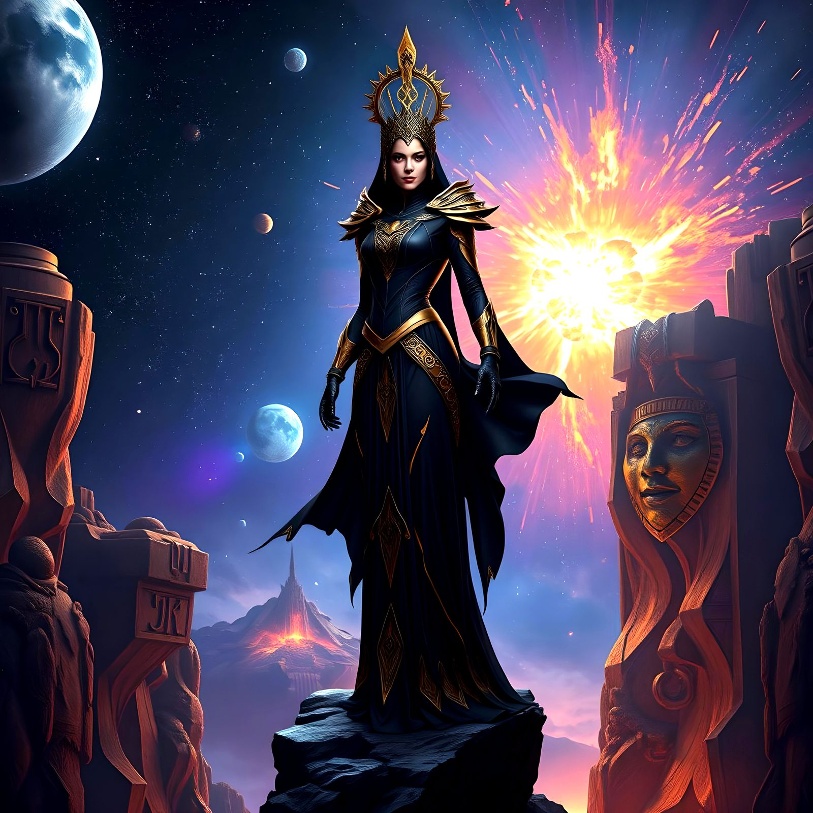 Dark Space Art for Neoclassical Metal Album