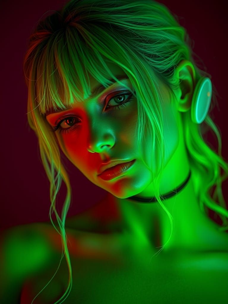 Abstract Fluorescent Sensuality: A Visual Exploration