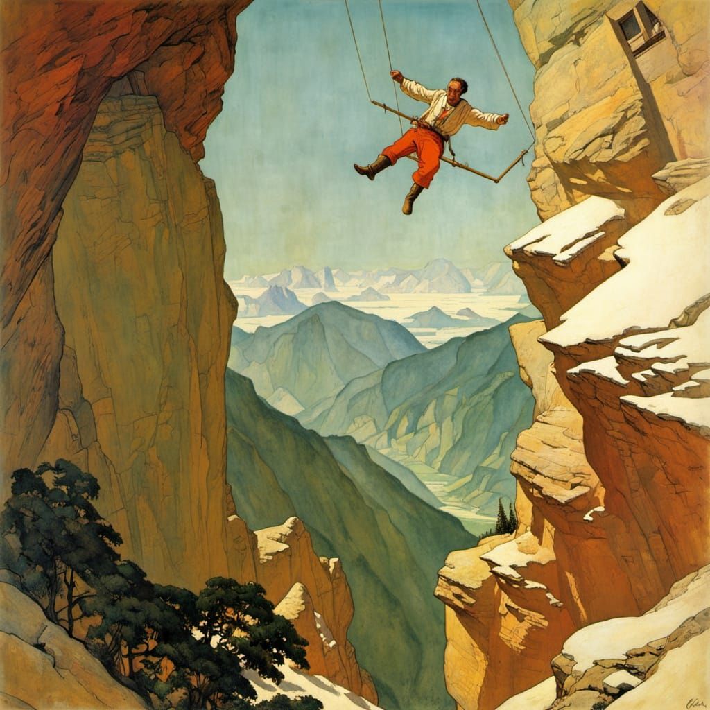 Mountain Construction Project Between Peaks