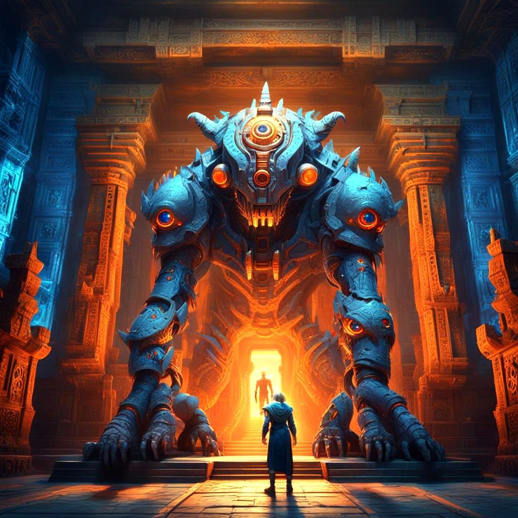 Detailed Robot Monster Concept Art