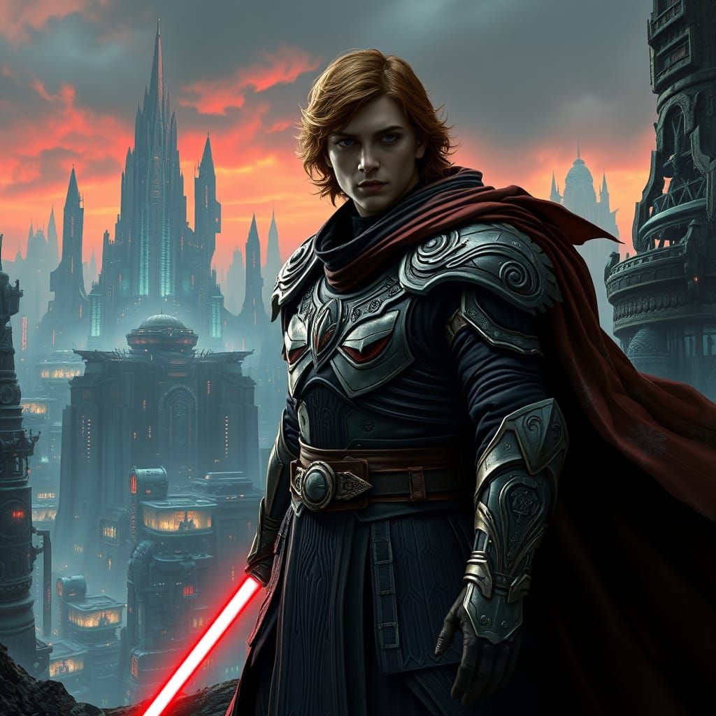 Anakin Skywalker in Cyberpunk Armor