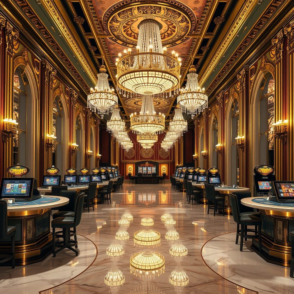 Luxurious Casino Interior in Opulent Style