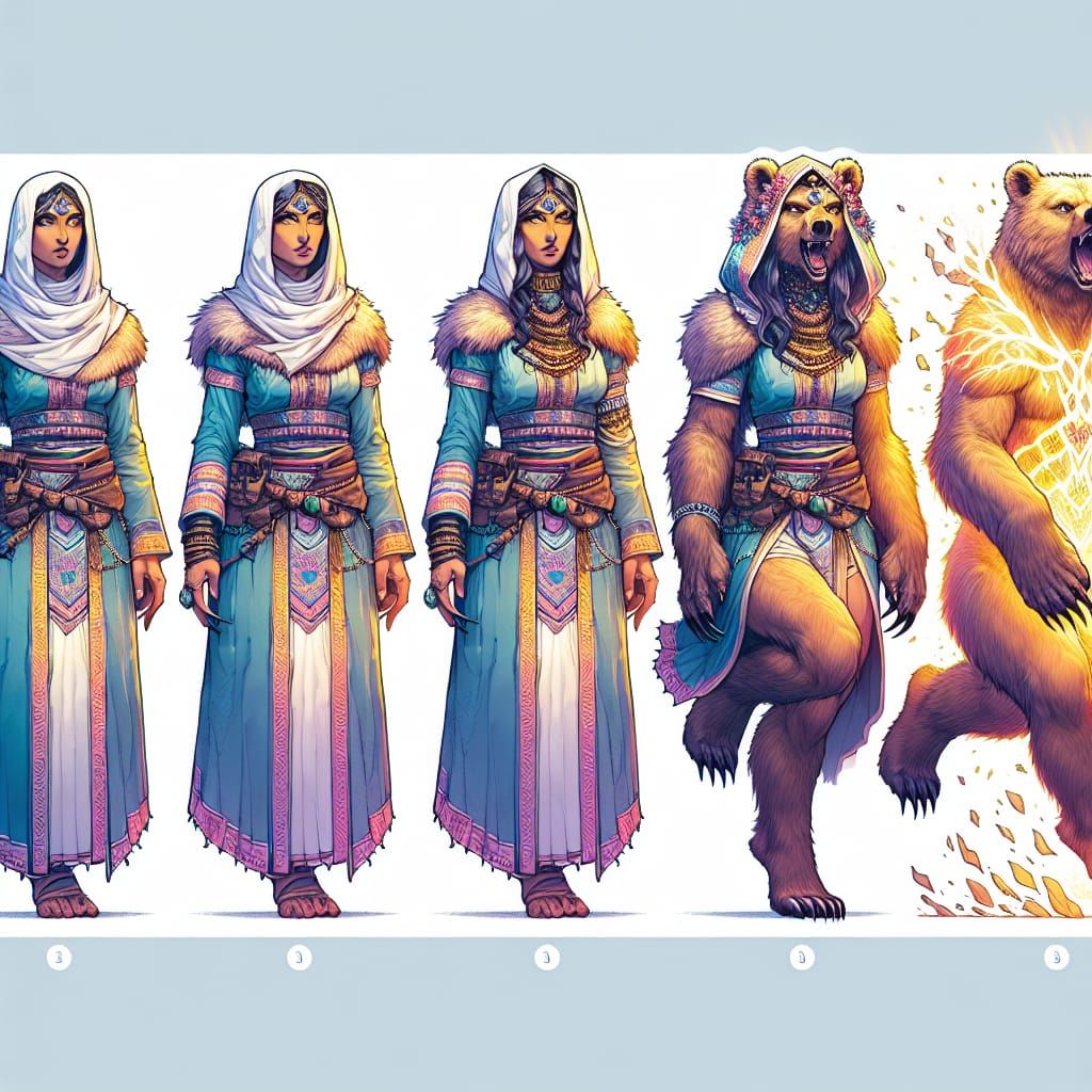 Stunning Fantasy Transformation of a Druid into a Bear in Li...