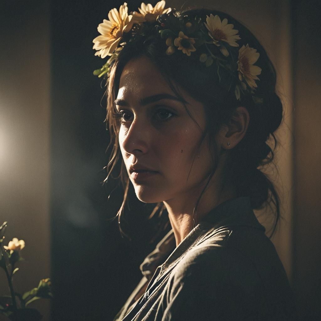 Melancholy Profile: A Study in Black, White, and Hope