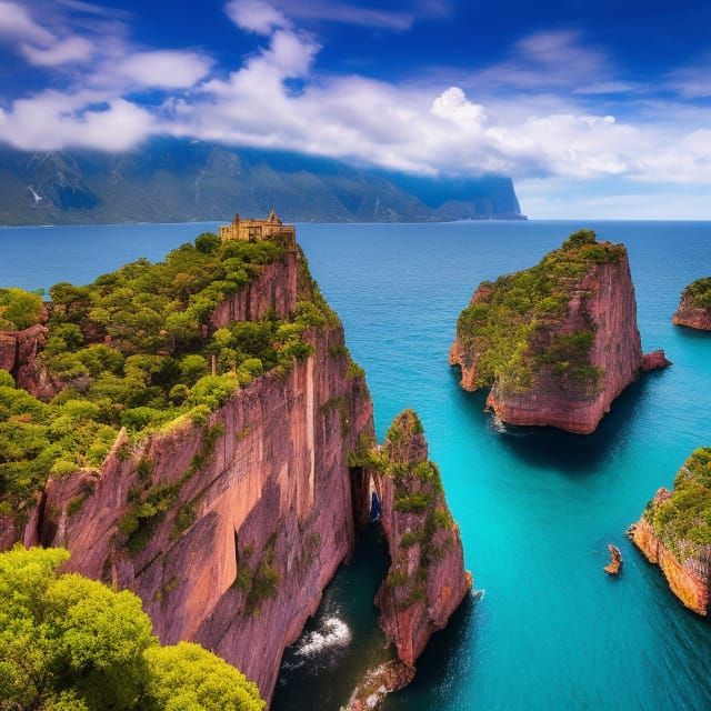 Spectacular City of Gods in Retrofuturistic Style