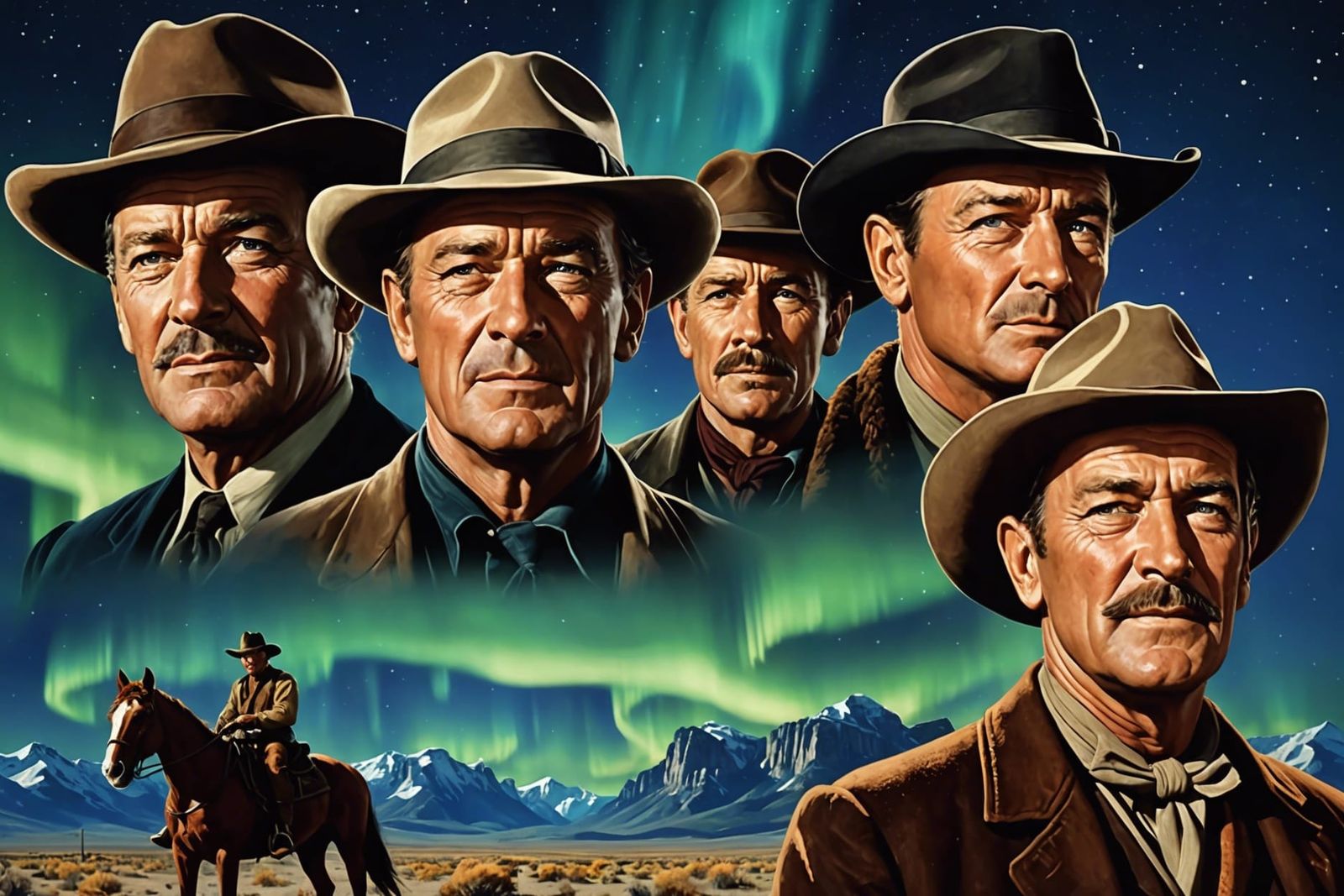 Northern Lights Form Famous Actors' Faces