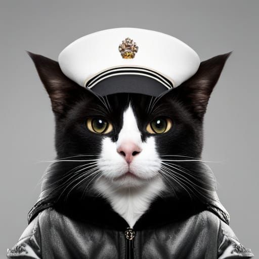 Cat as Napoleon Bonaparte in Detailed Portrait