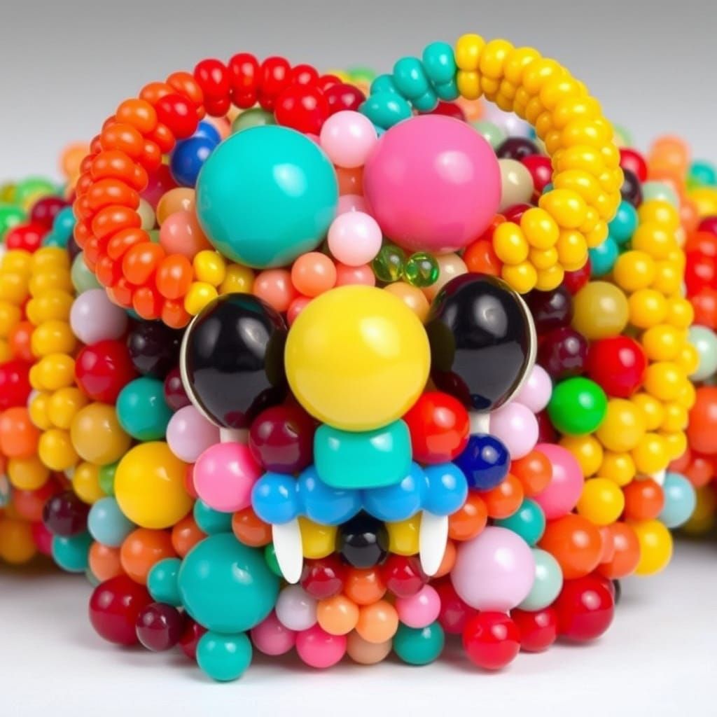 Intricate Bead Art Inspired by Pop Surrealism